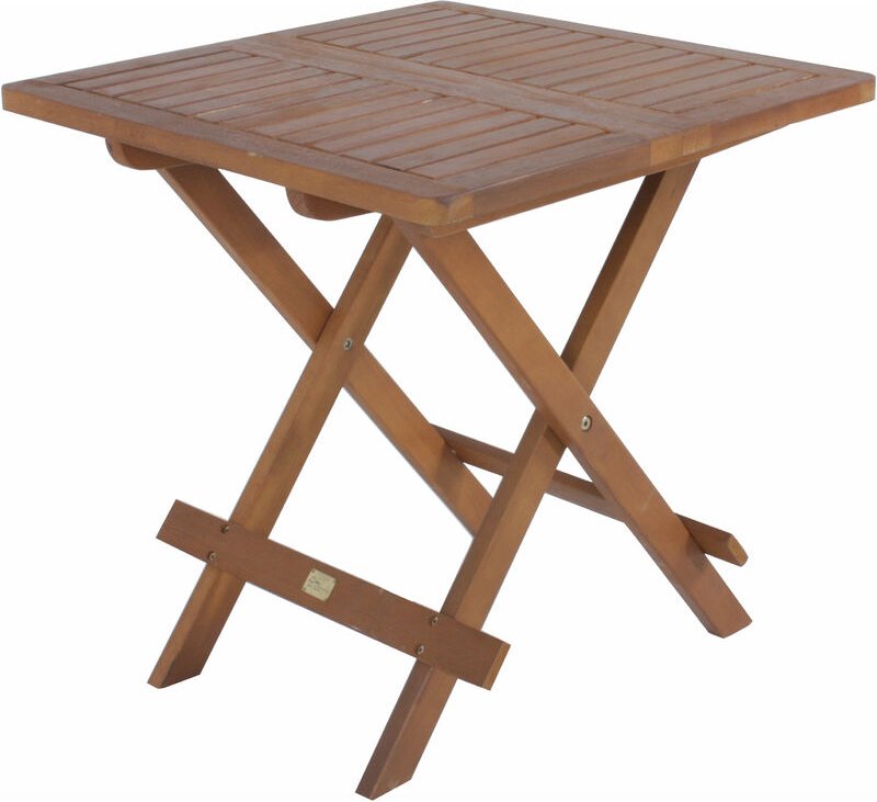 Akazien Gartentisch geölt - 50cm - Holz Klapp Beistell Bistro Tisch massiv natur