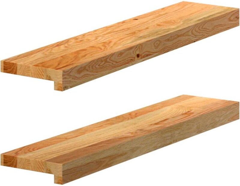 Fensterbänke 2 Stk. Hellbraun 70x15x2 cm Massivholz Eiche vidaXL