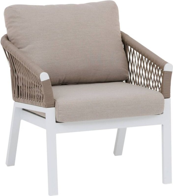 Hesperide - Garten-Lounge-Sessel Oriengo Taupe & Weiß - Hespéride