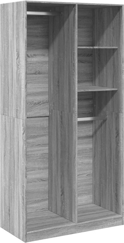 Vidaxl - Kleiderschrank Grau Sonoma 100x50x200 cm Holzwerkstoff