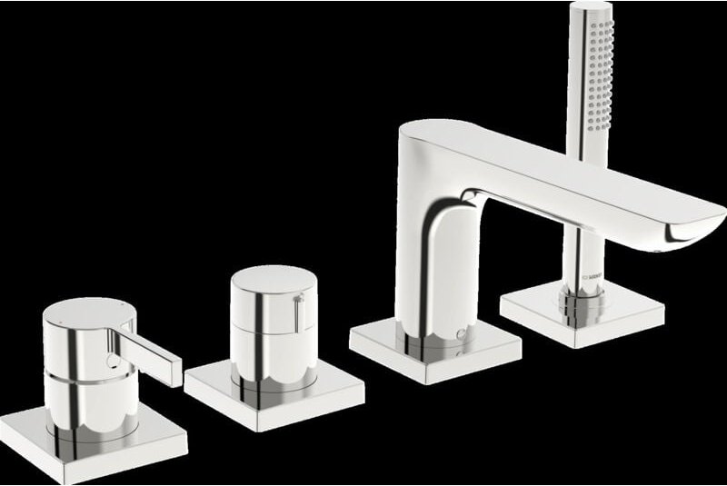 HANSA HANSALOFT Wannenarmatur, Fertigmontageset, 4-Loch,