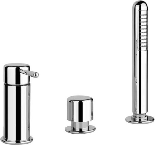 Gessi - Goccia Dreiloch-Wannenrand-Armatur, Umsteller für separaten