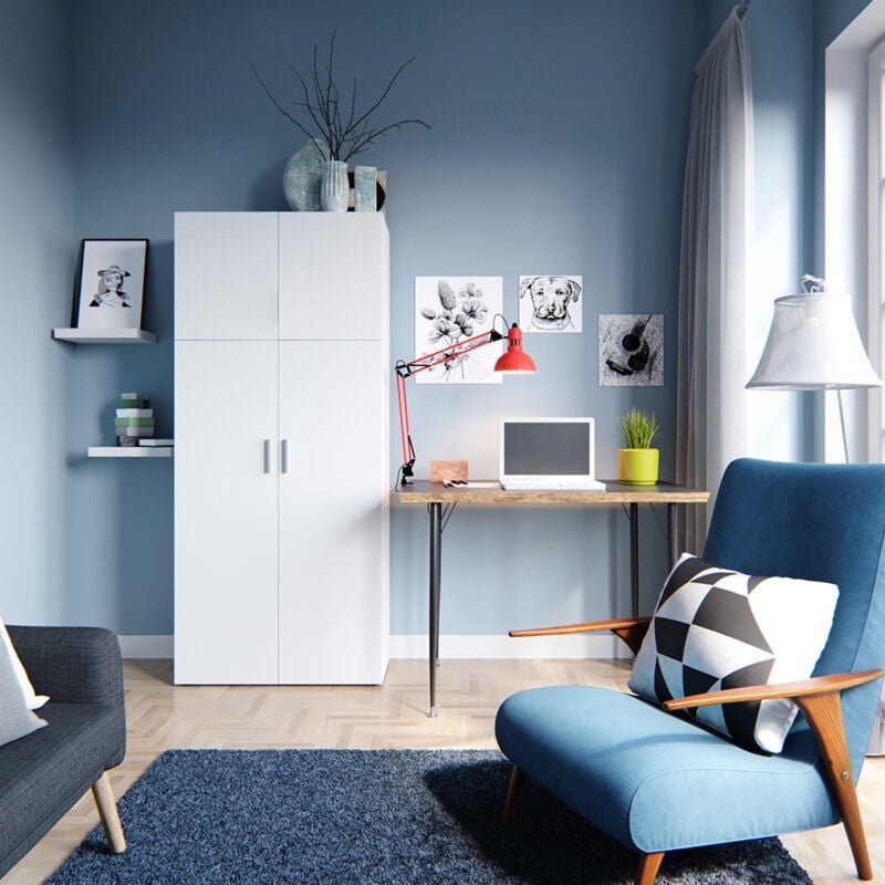 Aktenschrank Frank, Weiß, 80 x 182.4 cm Vicco