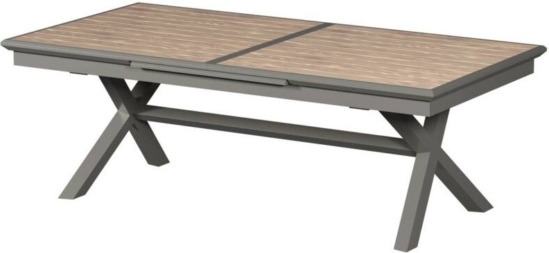 Hesperide - Ausziehbarer Gartentisch Axiome Honey und Pralinenbraun - 12 Plätze - Hespéride