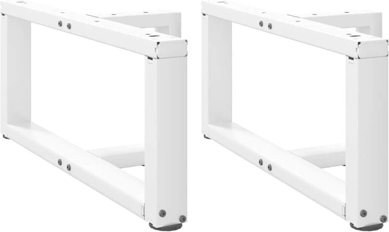 Couchtischbeine T-Form 2 Stk. Weiß 70x25x(30-31) cm Stahl Vidaxl