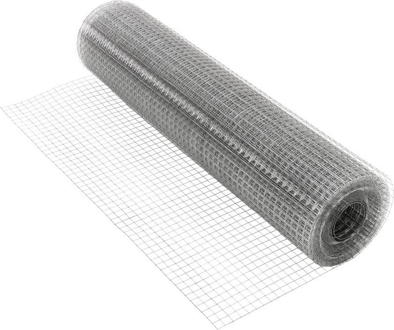 ECD Germany Volierendraht Drahtgitter 25x25mm Masche, 1m x 25m, 1,05mm dick, silbern verzinkter Stahl Maschendraht, 4-ec...