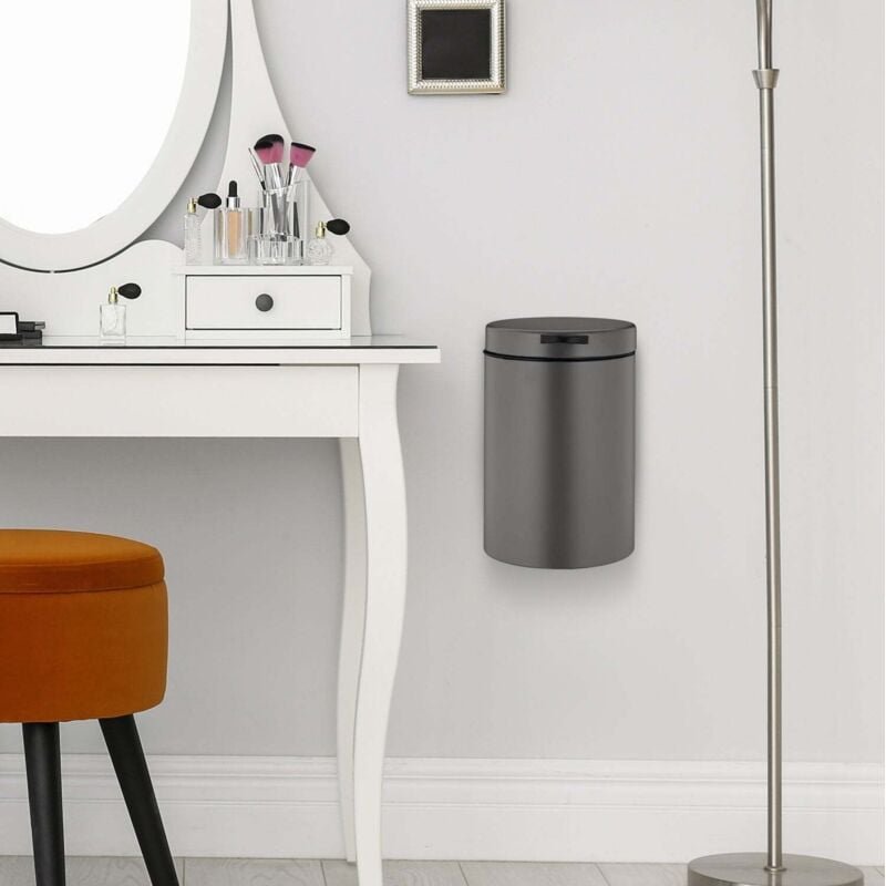 Badezimmer-Mülleimer zur Wandmontage, 3 l, automatische Schließung