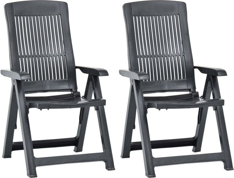 Vidaxl - Verstellbare Gartenstühle 2 Stk. Kunststoff Anthrazit