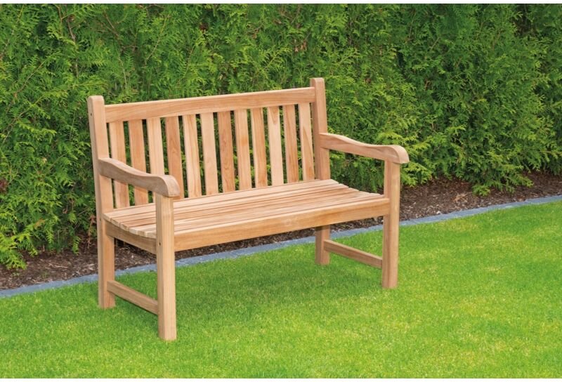 Sonnenpartner DERRY 2-Sitzer Bank Gartenbank Sitzbank Holzbank Teakholz Pure