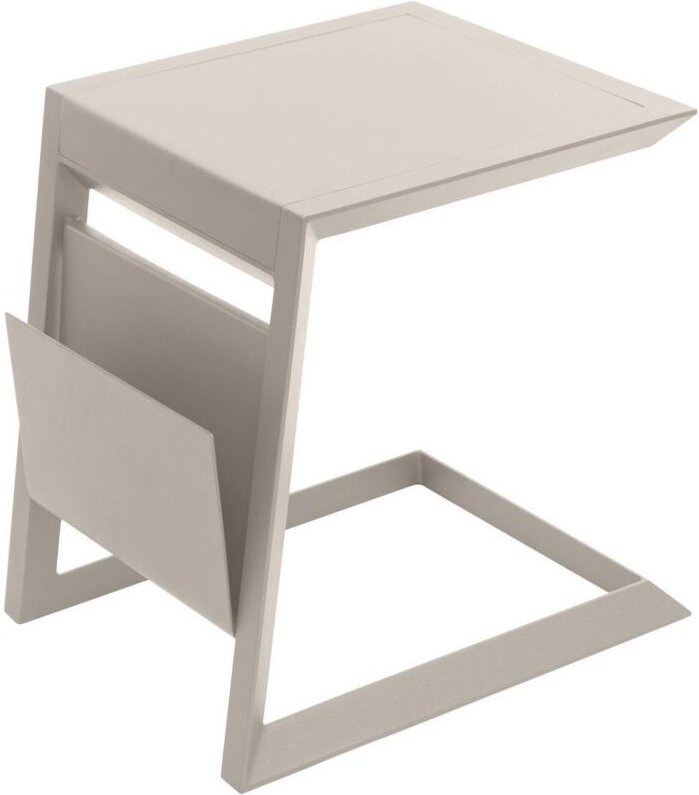 Hesperide - Quadratischer Gartenbeistelltisch Allure Lehm 55 x 45 x 55cm aus Aluminium - Hespéride