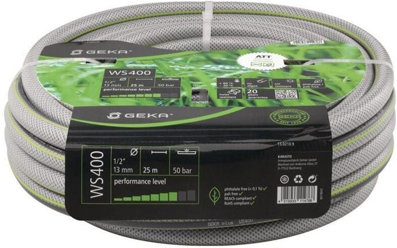 Karasto - geka plus Wasserschlauch WS400, 1€œ, 50 m, 5-lagig, Gartenschlauch, 13.0217.9