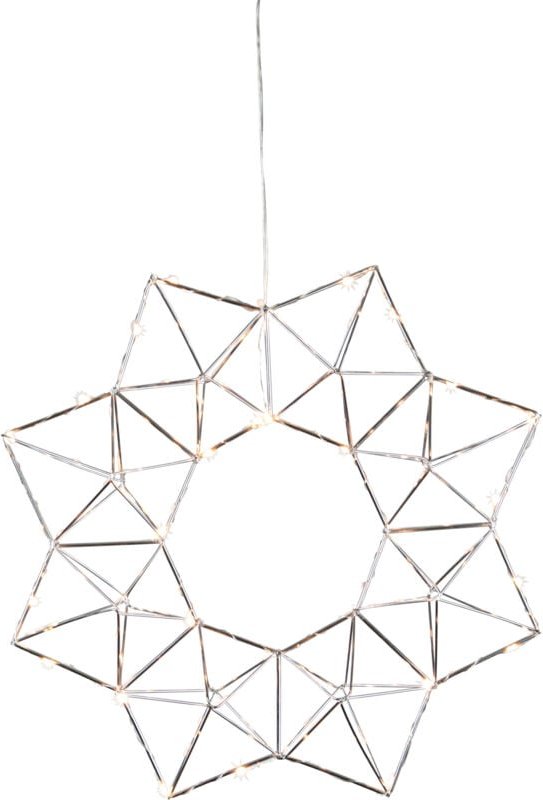 Star Trading led Deko-Kranz 'Edge', silber, ø 40cm