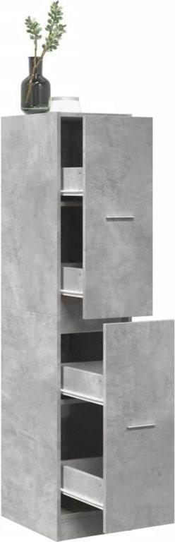 Apothekerschrank Betongrau 30x41x144,5 cm Holzwerkstoff Vidaxl