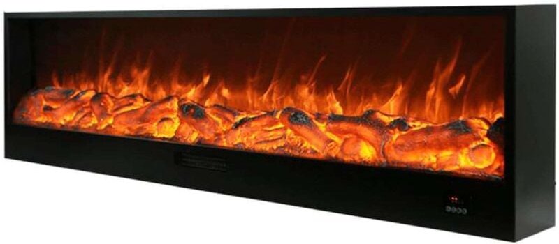 Sined - Elektrischer Einbaukamin Amiata Cm 50,7x20x180 Caminetto Amiata 180