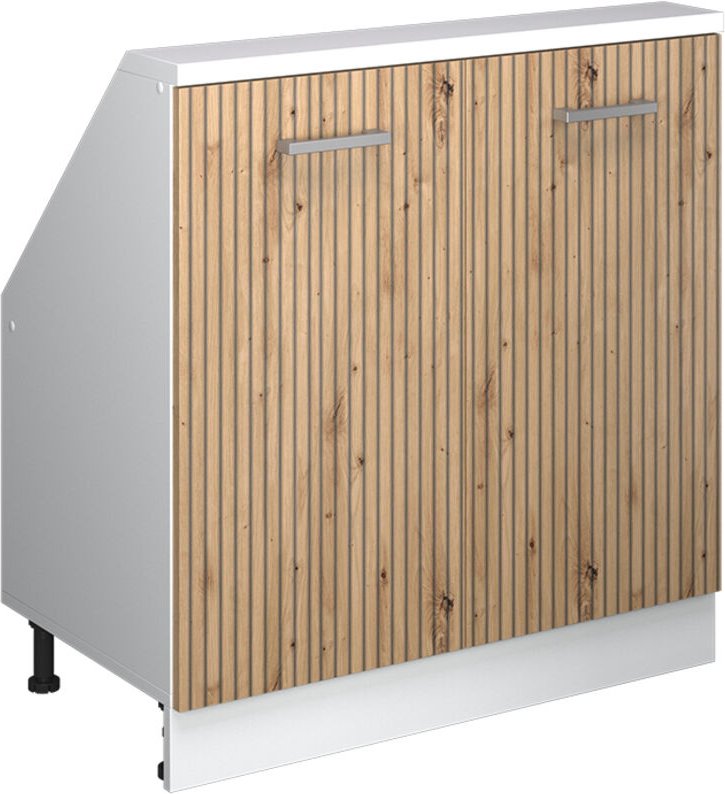 Dachschrägenschrank Rion, Artisan Eiche/Weiß, mit 2 Türen, Vicco