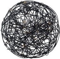 LED-3D Kugel 'Trassel', schwarz, Aluminium, 30 cm