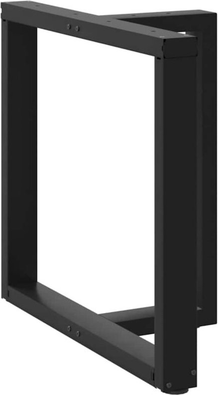 Esstischbeine T-Form 2 Stk. Schwarz 70x35x(72-73) cm Stahl - Vidaxl