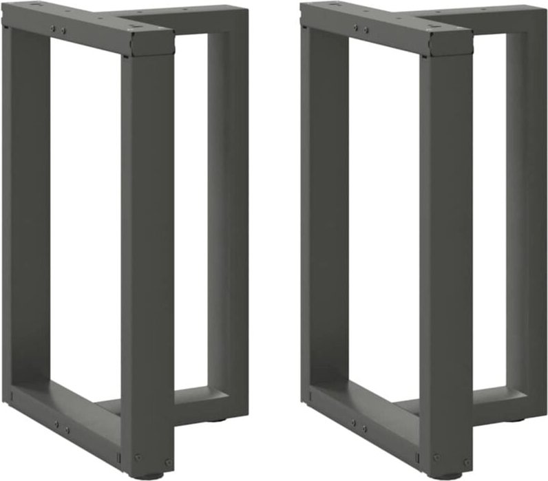 Esstischbeine T-Form 2 Stk. Anthrazit 60x35x(72-73) cm Stahl vidaXL