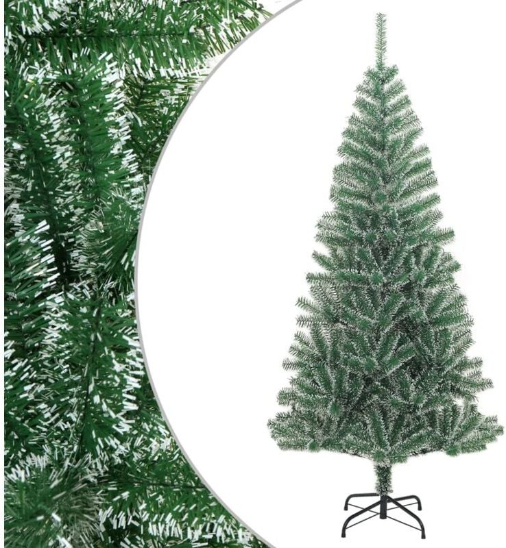 Künstlicher Weihnachtsbaum Beschneit Grün 210 cm Vidaxl