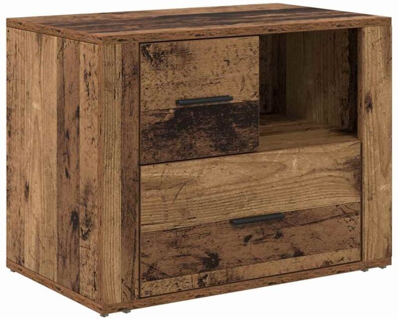 Nachttisch mit Schubladen Altholz 60 x 36 x 45 cm Holzwerkstoff vidaXL