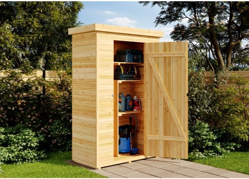 Alpholz Gartenschrank Theodor Zubehör aus Holz , mit Montagematerial