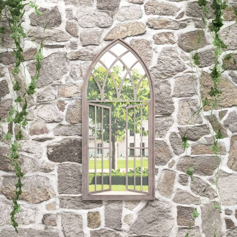 Gartenspiegel Sand 100x45 cm Eisen Vidaxl 182016