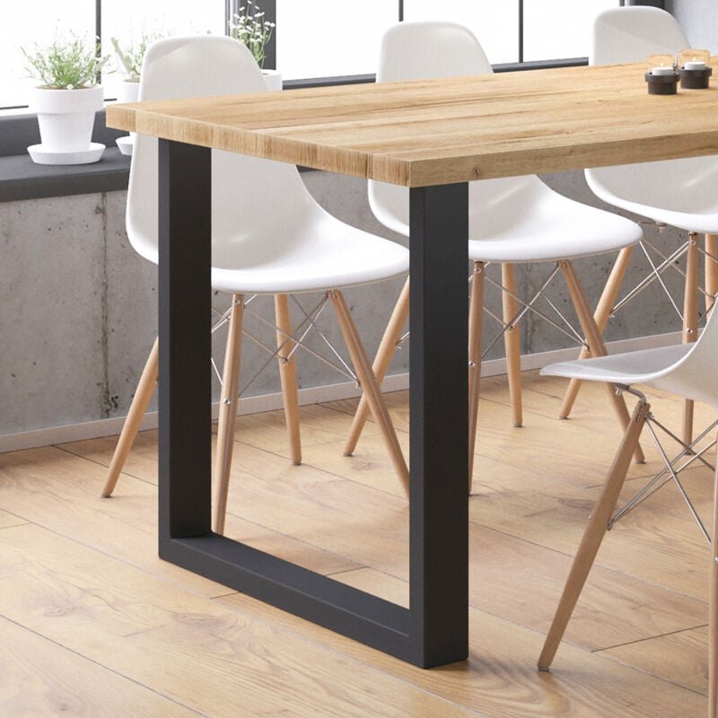 Tischbeine , Schwarz, 80 x 72 cm Quadratisch, Vicco