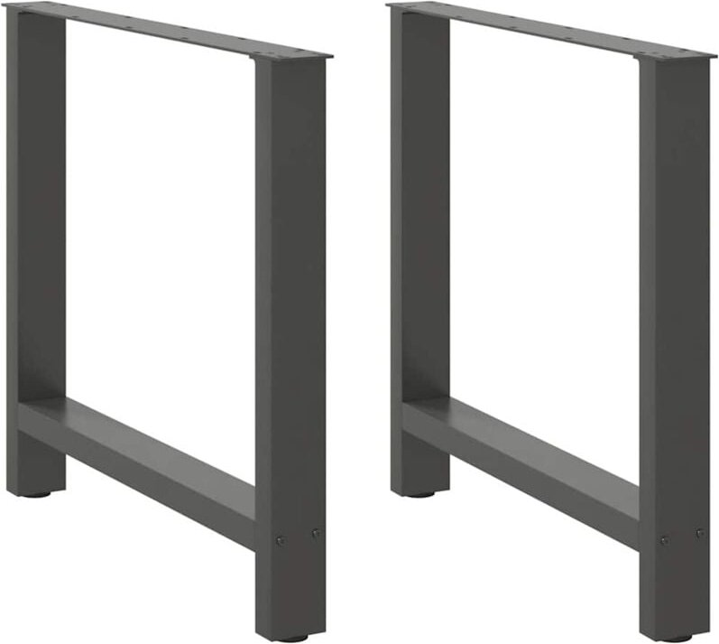 Couchtischbeine Anthrazit 2 Stk. 80x(72-73) cm Stahl - Vidaxl