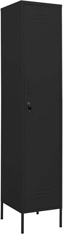 Schließfachschrank Schwarz 35x46x180 cm Stahl vidaXL