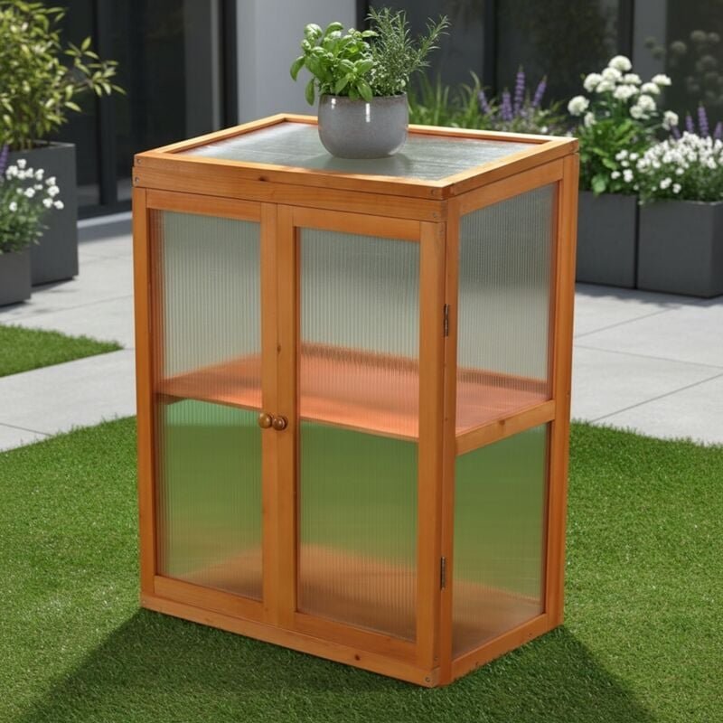 Mucola - Gewächshaus Treibhaus Pflanzhaus Anzuchthaus 2 Türen Garten Balkon Schrank