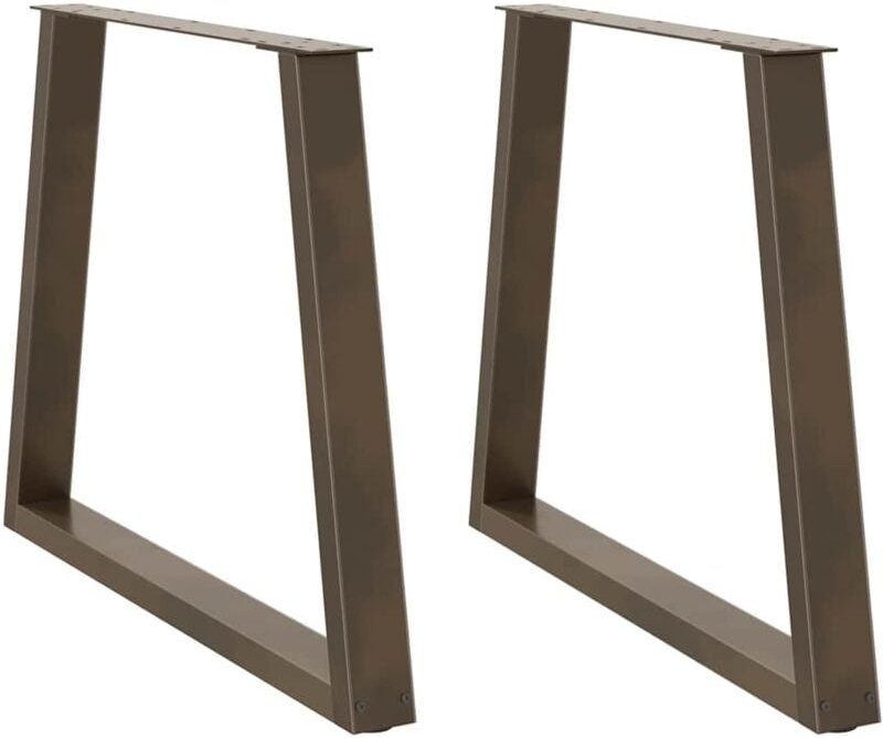 Esstisch Beine V-Form 2 Stück Naturstahl 70x(72-73,3) cm Stahl Vidaxl