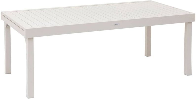 Hesperide - Ausziehbarer Gartentisch piazza Lehmfarben - 12 Plätze - Epoxidbeschichtetes Aluminium - Hespéride