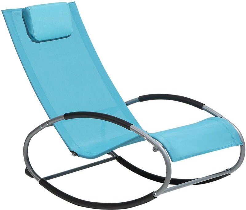 Gartenstuhl Türkis Textilene Schaukelfunktion Modern