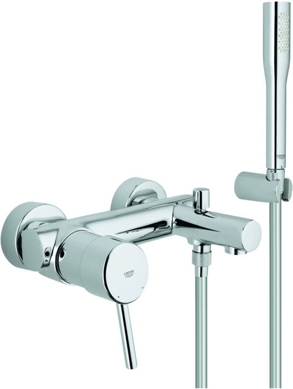 Concetto Einhand- Wannenbatterie, Wandmontage, mit - Grohe