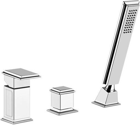 Eleganza, Einhebelmischer 3-Loch-Wannenrand-Armatur, - Gessi