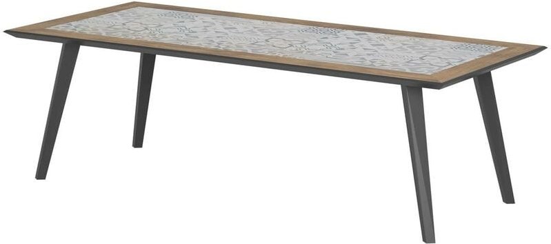 Hesperide - Rechteckiger Gartentisch Lambada in Keramik & Graphitgrau - 8 Sitze - Hespéride