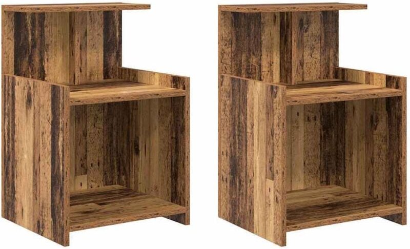Nachttisch 2 pcs Altholz 40 x 35 x 60 cm Holzwerkstoff Vidaxl