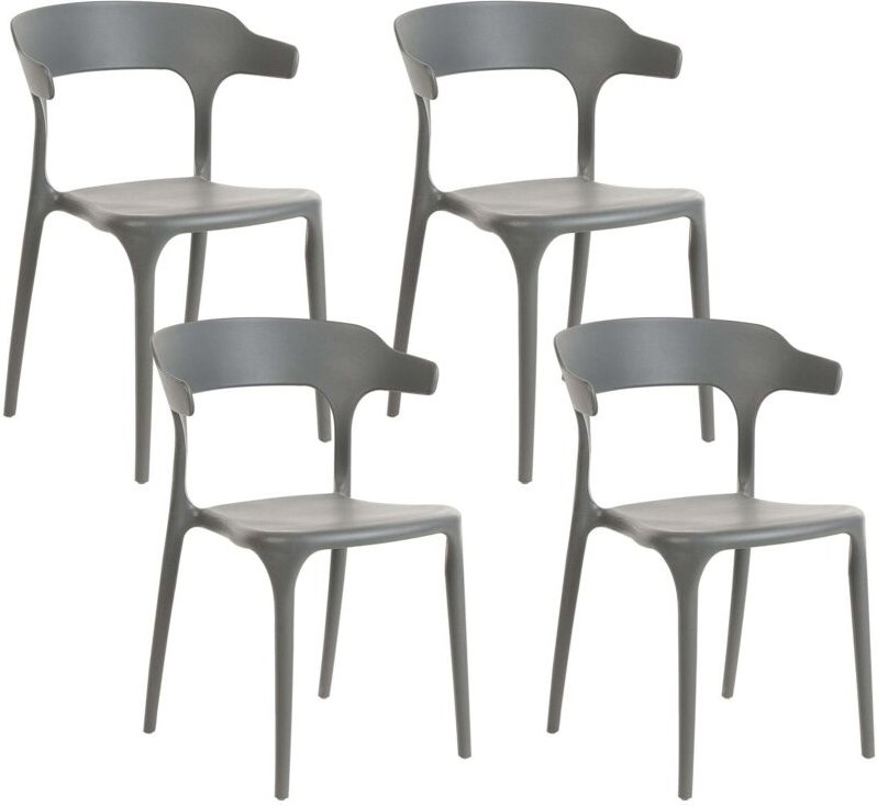Gartenstuhl 4er Set GUBBIO Grau