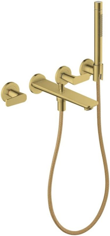 hansgrohe 3-Loch-Wannenarmatur Axor Citterio o. Struk., pol. gol opt, UP Wandmontage