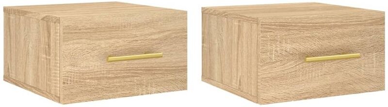 Wand-Nachttische 2 Stk. Sonoma-Eiche 35x35x20 cm Vidaxl