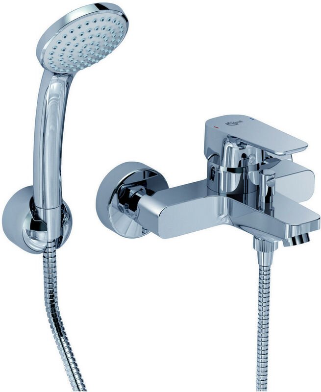 Ideal Standard Badewannenarmatur Ceraplan III Aufputz mit Brause-Set chrom B0719AA