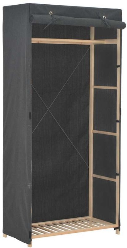 Kleiderschrank Grau 79 x 40 x 170 cm Stoff - Vidaxl