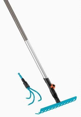 FP - Gardena Grubber und Rechen combisystem mit Holzstiel Rechen, Besen & Greifer