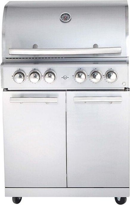 Allgrill Gasgrill chef l Edelstahl Modular Grundmodell 4 Brenner, Backburner (500904)