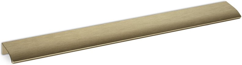 10er Pack - Griffleiste blankett alex 350 x 18 x 42 mm Aluminium Messingoptik gebürstet