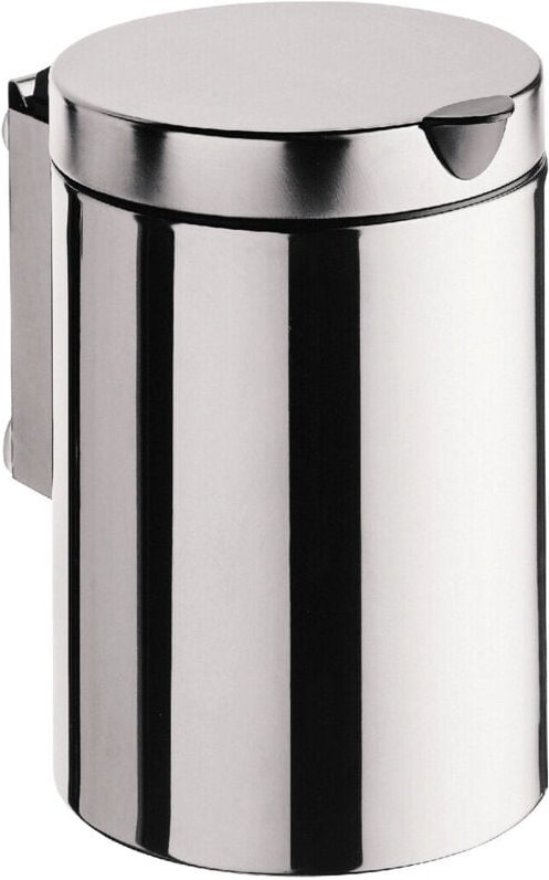 Emco - System 2 Abfallbehälter 355300100 edelstahl, mit Deckel, wandhängend, 3 l