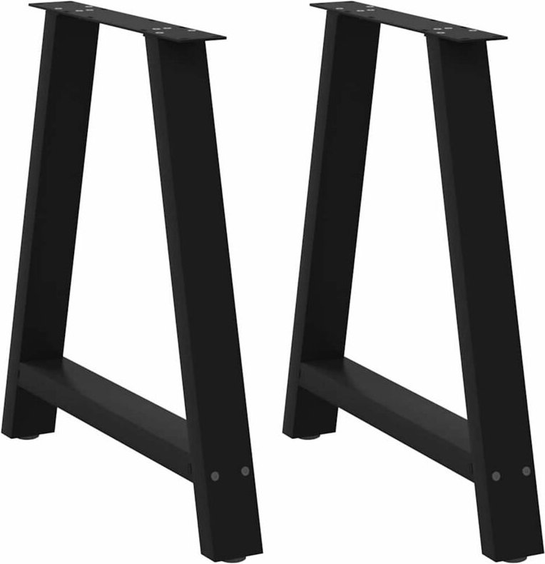 Couchtischbeine A-Form 2 Stk. Schwarz 80x(72-73) cm Stahl - Vidaxl