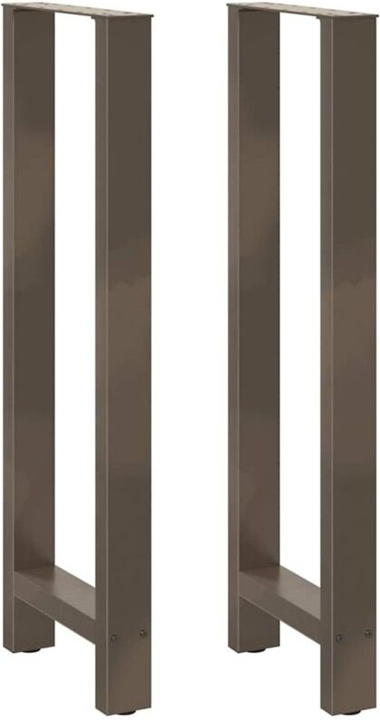 vidaXL Bartischbeine Naturstahl 2 Stk. 50x(110-111) cm Stahl
