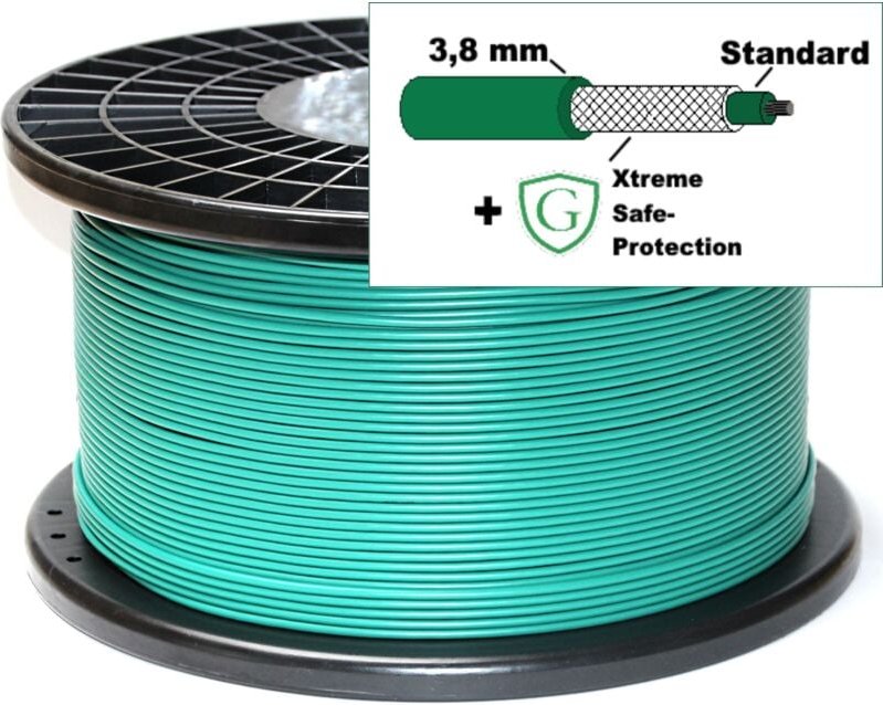 Fuxtec fx-rb ® kompatibles Sicherheits Kabel + xtreme safe-protection Ummantelung - Mähroboter Begrenzung Schutz Draht -...