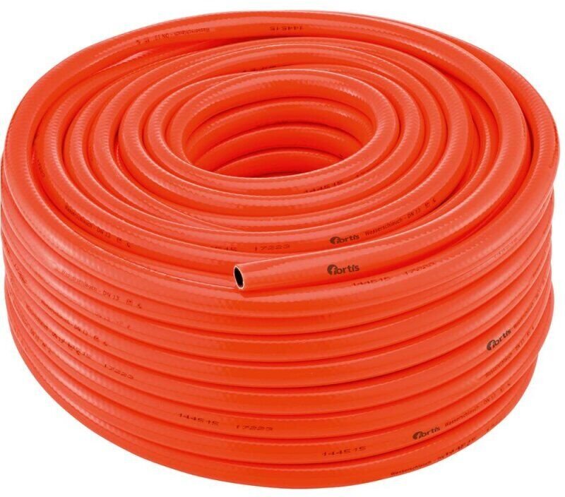 Sicherheitswasserschlauch PVC leuchtorange 12,5 x 2,75 mm, 25 m Fortis
